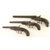 Image 3 : Collection of 3 Antique Double Barrel Pistols