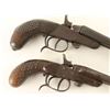 Image 5 : Collection of 3 Antique Double Barrel Pistols