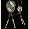 Image 1 : 2 Turquoise & Sterling Bolo Ties