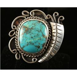 Large Turquoise & Sterling Navajo Ring