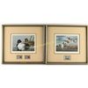 Image 1 : Lot of 2 Fine Art Waterfowl Prints with Stamps