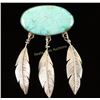 Image 1 : Sterling Silver & Turquoise Pin