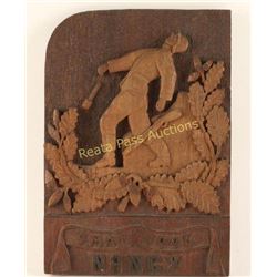 German WWII Wooden Plaque