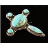 Image 1 : Sterling Silver & Turquoise Cross Pin