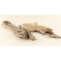 Set of 2 Arrowheads in Wood