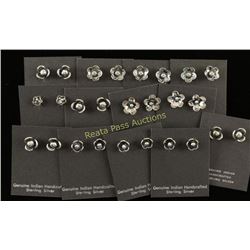 Sterling Silver Floral Stud Earrings