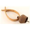 Image 2 : Antique Forged Iron & Shaped Wood Collar Bell