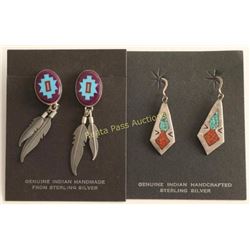 Lot of 2 Native American Made Earrings