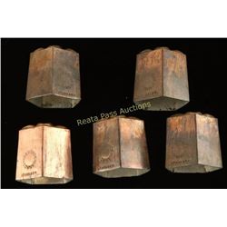 Lot of 5 Copper Plated Antique Molds