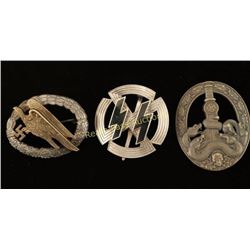 Lot of 3 German WWII Badges