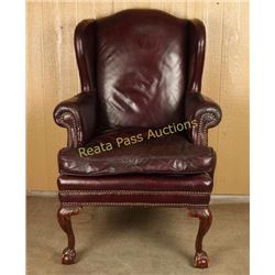 Leather Wingback Chair