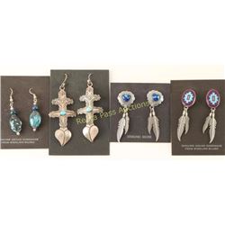Lot of 4 Native American Made Earrings