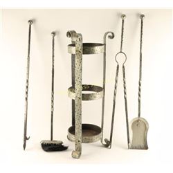 Old Iron Fireplace Set