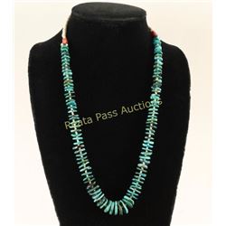 Chinese Turquoise Heishi Necklace