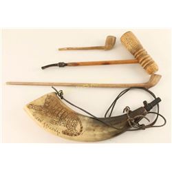 Collection of Pipes & Powderhorns