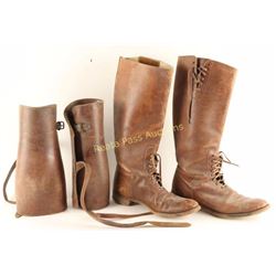 Vintage Leather Boots & Leggings