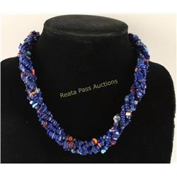 4 Strand Lapis Choker