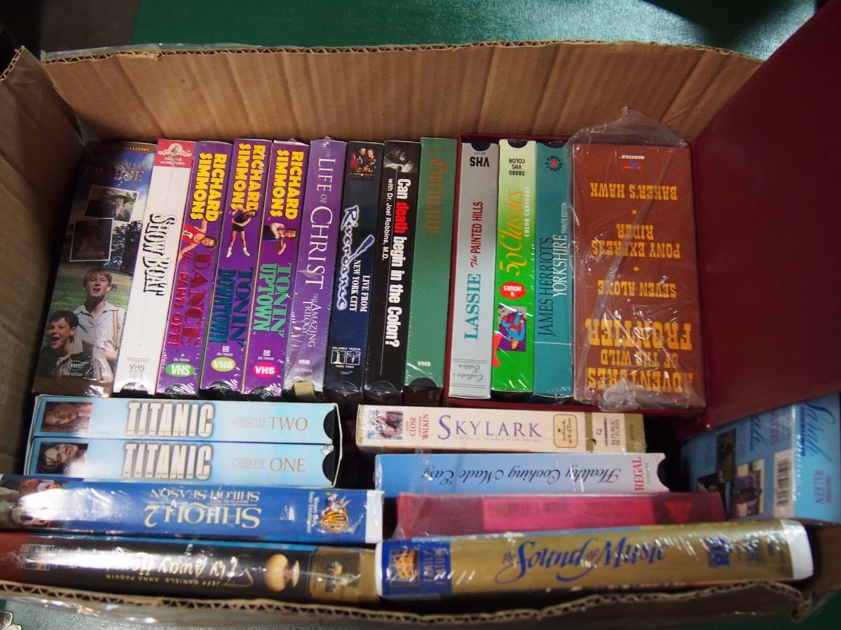 Box Full Of Vhs Tapes Many Sealed box-full-of-vhs-tapes-many-sealed