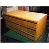 Image 2 : 15 Drawer Wooden Filing Cabinet (34"X18"X15")