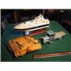Image 1 : Wood Boat, Toy Truck, Ball Glove