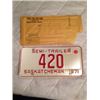 Image 1 : 1971 Low Number Plate & Envelope