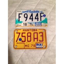 Manitoba Motorcycle Plates (2) - Skidoo