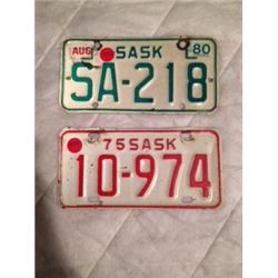 Sask Motorcycle Plates (2) - Skidoo