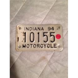 Indiana Motorcycle Plate