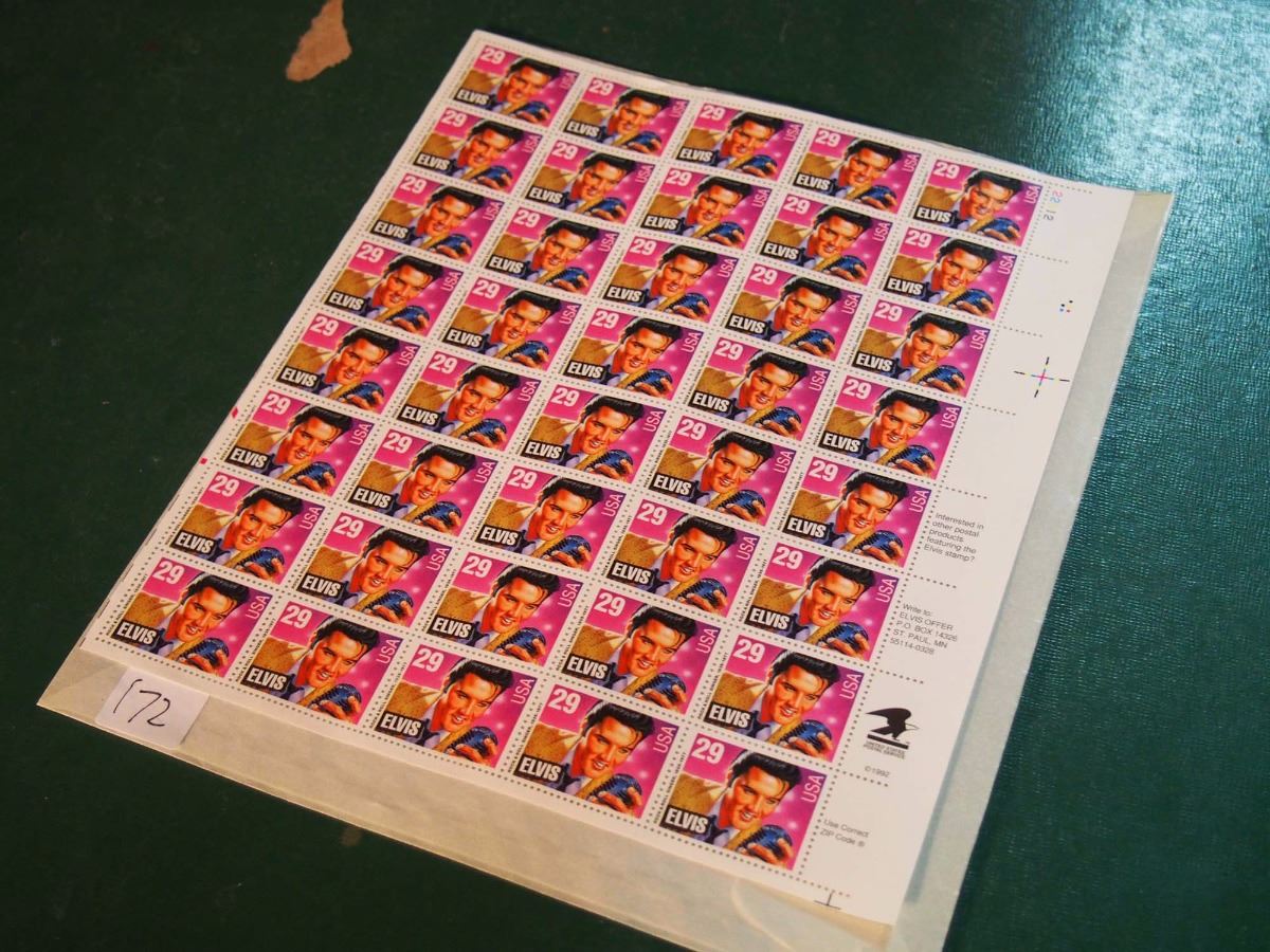 Elvis Presley Usa Commemorative 29 Cent Stamps, Sheet Of 40