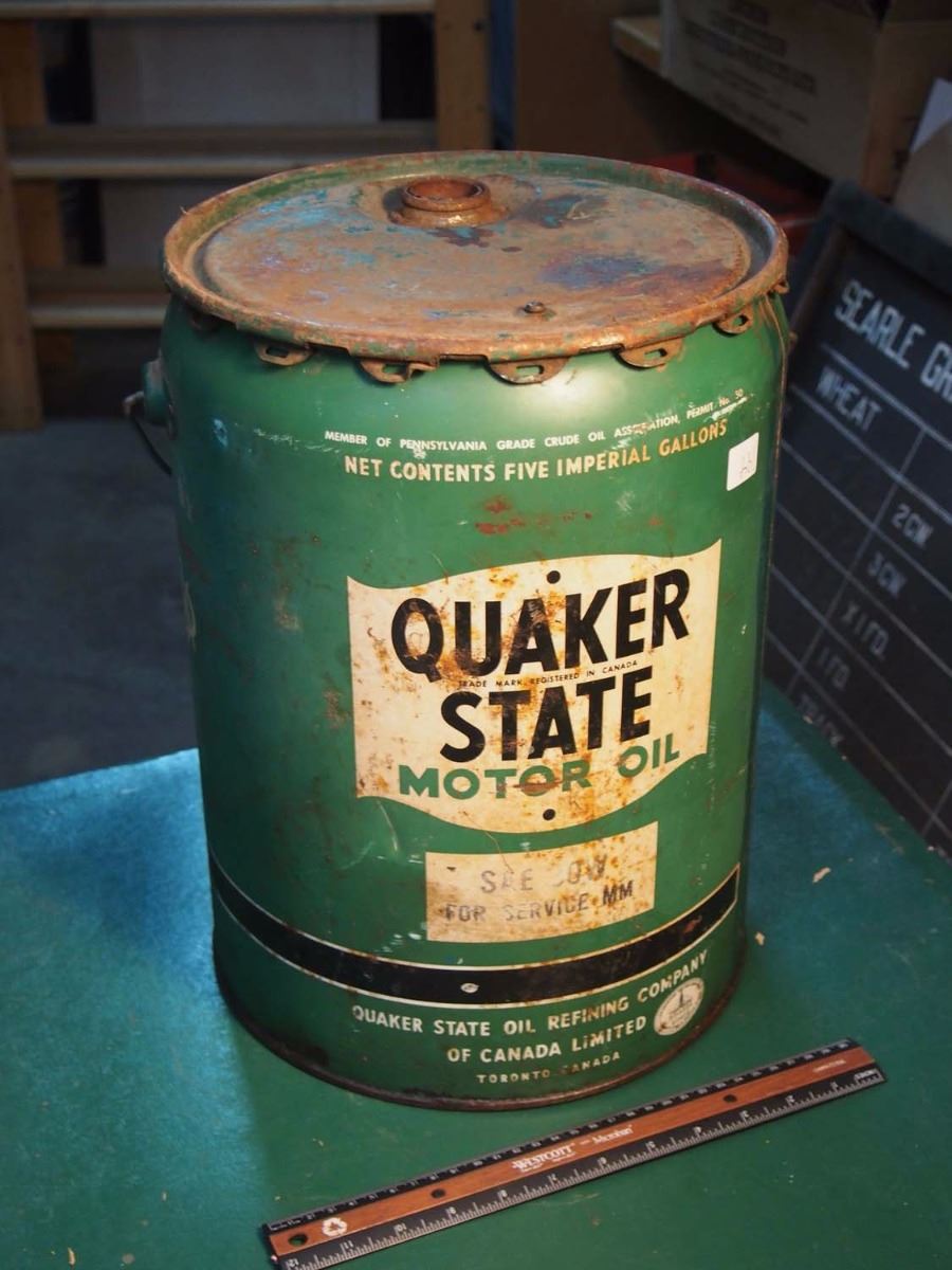 Quaker State Motor Oil, Sae 30W, Five Imperial Gallons Bodnarus