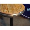 Image 4 : Metal Bolt Down Stools, Wooden Tops (2) (One Damaged) (30" Tall)