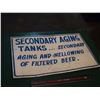Image 1 : Secondary Aging Tanks Metal Sign