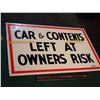 Image 1 : Car And Contents Left At Owners Risk Sign
