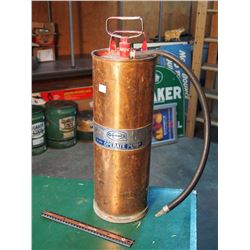 General Fire Extinguisher Corp, Brass Fire Extinguisher, 20" Tall