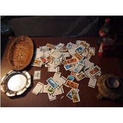 Lots Of Misc, Red Rose/Nabaob Cards, Ashtrays, Coke, Lamp Stand