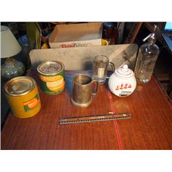 Lot Of Tins, Cups, Ets (Gm Buick, Argood, Etax, Okeefe)