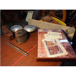 School Bell, Wooden Plane, Wall Tile Piece