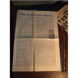 The Saskatoon Phenix, 1902, First Issue, W/ Other Misc. Print