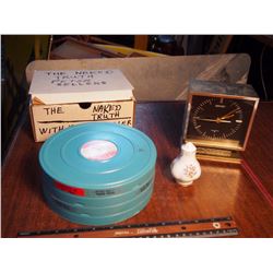 The Naked Truch By Peter Sellers Carson Reel And Can Set, Seiko Clock,Etc