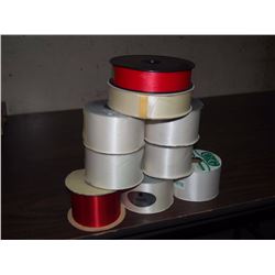 Large Lot Of Florists Ribbon (300 Yards Of 2 1/2 White, 100 Yards Of 1 1/2 White, 40 Yards Of 2 1/2 