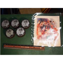 Paul Henderson "The Goal" Pucks, 1972 Summit Series, Canada Vs Russia