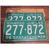Image 1 : 1965 Pair Of Saskatchewan Plates, Never Used, Original Envelope