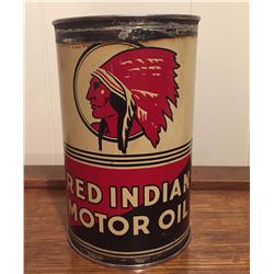 Red Indian Quart Oil Tin