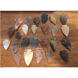 Collection Of 25 Stone Arrow Heads