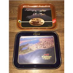 Lot Of 2 Coca-Cola Trays, Vancouver/Brandon