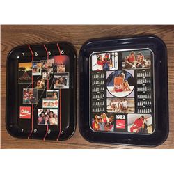 Lot Of 2 Coca-Cola Trays, 1982/1986