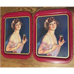 Lot Of 2 Coca-Cola Trays