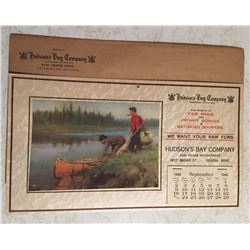 1928 NOS Hudson Bay Calendar With Original Envelope
