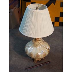 Floral Decorated Glass Electric Lamp