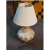 Image 1 : Floral Decorated Glass Electric Lamp